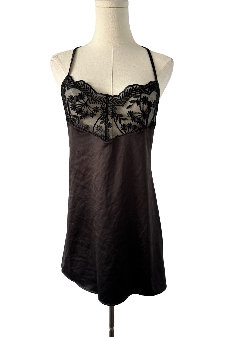 Kat The Label Black Chemise - Abigail Slip Dress Size M NWT